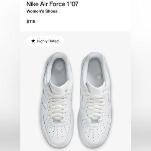 EUC NIKE Air Force 1’s Women’s Sz 7